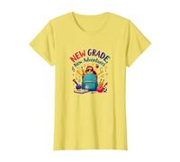 Primo Giorno delle Ragazze di Terza elementare Nuove Avventure Maglietta, Donna, Limone, XL