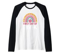 Primo Giorno di Pre-K Back To School Maglia con Maniche Raglan