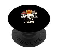 Primo Giorno Di Scuola Insegnare Piccoli Umani È Il Mio Jam Carino ABDC PopSockets PopGrip Adesivo
