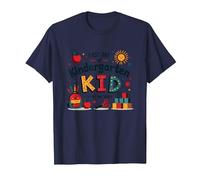 Primo Giorno di Scuola Materna Kid Primo Giorno Vibes Maglietta, Uomo, Navy, L