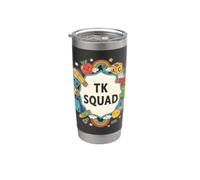 Primo giorno TK TK Squad Fun Womens TK Insegnante Apprendimento precoce Bicchiere termico in acciaio inox doppia parete