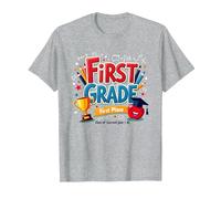 Primo Grado Primo Posto Trofeo per Ragazzi di Primo Grado Maglietta, Uomo, Grigio Melange, L