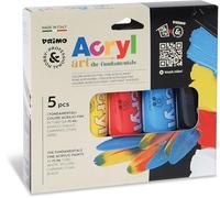 PRIMO - MOROCOLOR - 421TATM5 - Colori Acryl - 75ml - colori assortiti - Primo - astuccio 5 colori - 73624 - Conf. da 1 Pz. - 421TATM5