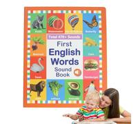 Primo libro sonoro inglese, libro di parole in inglese, 300 parole, 13 temi, libri di apprendimento dell'inglese, libri di pronuncia del vocabolario inglese con modalità di gioco cooperativa per