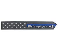 Primo Militare Sottile Linea Blu ' We'Ve Got il Tuo 6' Nametag Toppa -
