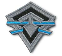 Primo Militare Tbl Toppa - Gancio Retro - Sottile Linea Blu 75cm x 75cm