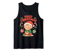 Primo Natale Carino Baby Elf Retro Xmas Pigiama Canotta