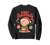Primo Natale Carino Baby Elf Retro Xmas Pigiama Felpa