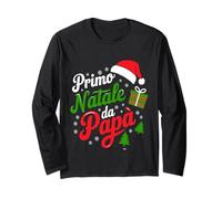Primo Natale da papà, Regalo di Natale per Padre e papà Maglia a Manica