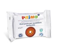 PRIMO - Pasta da Modellare Simil Argilla Dermatologicamente Testata 250g, Pasta Modellabile con Mani Inumidite - Giochi Bambini +3Anni, Lavoretti Creativi Asciuga all'Aria no Cottura, Inodore e Vegana
