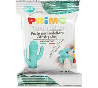 PRIMO - Pasta Modellabile Dermatologicamente Testata 250g Inodore Vegan, Panetto Simil Argilla da Modellare senza Microplastiche, Giochi Bambini 3 Anni Lavoretti Creativi, Asciuga all'Aria, no Cottura