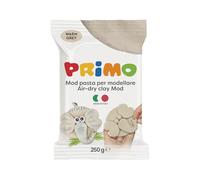 Primo - Pasta Modellabile Dermatologicamente Testata 250g Inodore Vegan, Panetto Simil Argilla da Modellare Morbida e Naturale - Giochi Bambini 3 Anni Lavoretti Creativi, Asciuga all'Aria, No Cottura