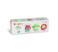 PRIMO - Pasta Modellabile Dermatologicamente Testata 95%Origine Vegetale, 3 Colori 100g, Panetto Argilla da Modellare Morbida Elastica Vasetto, Giochi Bambini 3 Anni Lavoretti Creativi non Sporca Mani