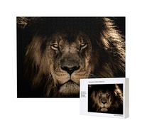 Primo piano della criniera del felino selvatico del leone africano,Puzzle in legno da 500 pezzi, gioco di famiglia, puzzle per adulti e adolescenti, decorazioni per la casa