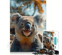 Primo piano di un koala sorridente - Puzzle da 1000 pezzi per adolescenti - Gioco di logica e antistress - Taglio netto - Lista dei desideri di Babbo Natale 38x26cm