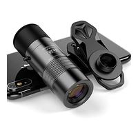 Primo piano monoculare 6x + telescopio portatile multifunzione ad alta definizione ampio campo visivo, con cover + clip per telefono, compatibile con iPhone, ecc.