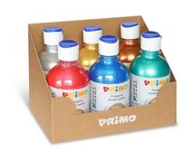 PRIMO - Tempere Lavabili per Bambini +3 Anni e Adulti, Colori per Bambini da 300 ml con Dosatore, Colori a Tempera per Dipingere Carta, Stoffa e Vetro, Pittura, Cartoleria, Lavoretti Creativi e Hobby