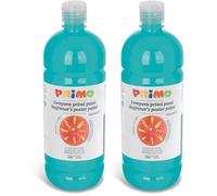 PRIMO - Tempere Lavabili per Bambini +3 Anni e Principianti in Bottiglia da 1L, Colori a Tempera Primi Passi per Dipingere su Carta, Stoffa, Vetro e Altro, Lavoretti Creativi per Bambini e Hobby