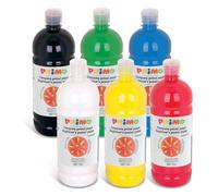 PRIMO Tempere Lavabili per Bambini 6 Colori per Bambini 3 Anni da 1L con