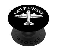 Primo Volo Solista Aviazione First Solo Flight Pilota PopSockets PopGrip Adesivo