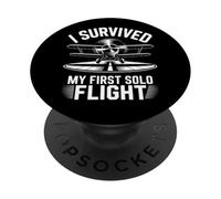 Primo Volo Solista Aviazione My First Solo Flight Pilota PopSockets PopGrip Adesivo