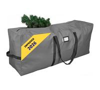 Primode Borsa portaoggetti per albero di Natale, adatta fino a 2 m, per albero di Natale smontato, 127 x 38,1 x 50,8 cm, resistente, realizzata in resistente materiale Oxford 600D (grigio)