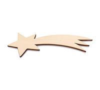 PRIMOLEGNO Stella Cometa in Legno da 18 cm Bellissima per Addobbi e Decorazioni Natalizie Abbellimenti Sagome +Spesse +Belle