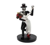 PRIMUZ Coppia di Teschi Che Ballano, 3,14x2,75x4,92 Pollici Statuetta di di Coppia di scheletri Che Balla, Statuetta di di Danza di Coppia, Collezioni di Regali di Coppia in Resina per decoraz