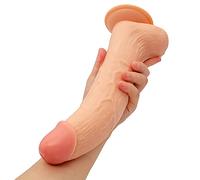 PRIMUZ Śéșșuālī Gīọçắttọlī 25Cm Dìđò Rềắlistiçø Uomo Sīlicønè Péņę Dìđò Rềắlistiçø Morbido per Uomo Largo Xxl RěāḷĚ Fãllø Rềắlistiçø con Věňě con Věntôså ḊìdḷØ Femminile con Věntôså