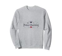 Prince Charming - Il Suo Romantico Innamorato da Favola Felpa, Unisex per Adulti, Grigio Melange, XXL