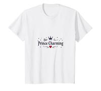 Prince Charming - Il Suo Romantico Innamorato da Favola Maglietta, Bambini, Bianco, 2 Anni