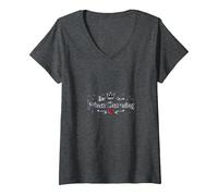 Prince Charming - Il Suo Romantico Innamorato da Favola Maglietta con Collo a V, Donna, Grigio Scuro, L