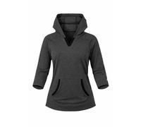 Prince Felpa Tennis Donna Con Cappuccio Maniche 3/4 Dri-FIT Grigio Nero Small