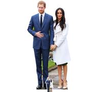 Prince Harry E Meghan Markle Cartone Ritaglio/Stand-Up/IN Piedi - Royalty