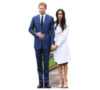 Prince Harry E Meghan Markle Mini Cutout In Cartone / Standup / Standee - Reale