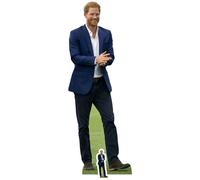 Prince Harry Indossare Blu Abito Lifesize Cartone Ritaglio / IN Piedi/Stand-Up