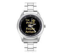 Prince Has Finally Arrived - Orologio da polso al quarzo, in acciaio inox, con numeri arabi, per uomo e donna, Stile:, regular, MHXYZHW