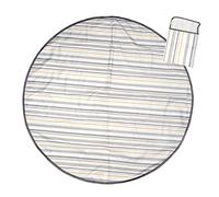 Prince Lionheart CatchAll | Tappetino Circolare Per Pavimenti | Antiscivolo | Multi-Uso | 1.2M Diametro | Durevole | Facilmente Lavabile | Leggero - Strisce Grigio, Arancione E Bianco