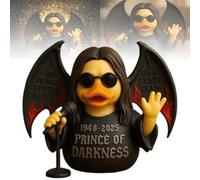 Prince of Darkness Duck - Statuetta da collezione unica e divertente da collezione, graziosa mini anatra musicale, decorazione per la casa per feste, per gli amanti della musica (1 pezzo)