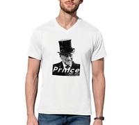 Prince Philip Rip V-Neck Shirt Maglietta Bianca Per Uomo Size XXL