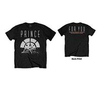 Prince T Shirt for You Triple Logo Purple Rain Nuovo Ufficiale Uomo Nero