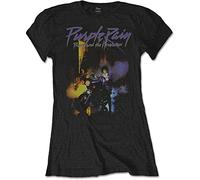 Prince - T-Shirt # M Black Femmina # Purple Rain