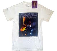 Prince - T-Shirt # M Unisex White # Purple Rain Square
