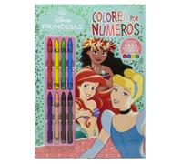 Princesas. Colorea por números con ceras: Con 8 ceras de colores