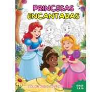Princesas Encantadas: Livro para Crianças Colorir Princesas Encantadas