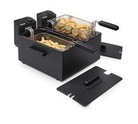 PRINCESS 183028 Friggitrice Doppia Friggitrice, capacità 1,8 kg, Max potenza 3600 W a 190 °C, Nero