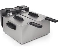 PRINCESS 183123 FRIGGITRICE DOPPIA FRIGGITRICE, capacità 1,2 l, Max potenza 1800 W, ACCIAIO E PLASTICA NERA