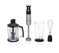 Princess 221221 Set frullatore a Immersione, 1000 W, 5.3 tons, Acciaio Inossidabile, 25 velocità, Nero