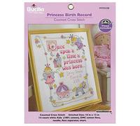 Princess Birth Record Counted Cross Stitch Kit-10"X13" 14 Count