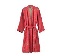 PRINCESS BRIDE Garza di cotone jacquard giapponese Yukata morbida camicia da notte accappatoio camicia da notte traspirante pigiama set per le donne, Cintura rossa, XXL